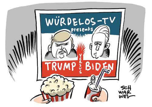 Cartoon: Trump Biden Wahl TV Duell (medium) by Schwarwel tagged donald,trump,biden,wahl,wahlen,wahlkampf,tv,duell,us,usa,amerika,america,präsident,president,präsidentschaftswahl,cartoon,karikatur,schwarwel,donald,trump,biden,wahl,wahlen,wahlkampf,tv,duell,us,usa,amerika,america,präsident,president,präsidentschaftswahl,cartoon,karikatur,schwarwel