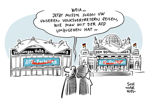 Volkswagen Halle AfD Parteitag Volkswagen Halle AfD Parteitag