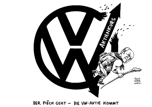 Cartoon: Volkswagen Piech Aktienkurs (medium) by Schwarwel tagged volkswagen,piech,aktienkurs,vw,auto,automobilindustrie,abgang,patriarch,anstieg,aktien,kurs,börse,karikatur,schwarwel,volkswagen,piech,aktienkurs,vw,auto,automobilindustrie,abgang,patriarch,anstieg,aktien,kurs,börse,karikatur,schwarwel