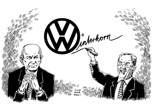 Cartoon: Volkswagen Piech Winterkorn (medium) by Schwarwel tagged vw,altvater,piech,kampf,position,volkswagen,chef,karikatur,schwarwel,vw,altvater,piech,kampf,position,volkswagen,chef,karikatur,schwarwel