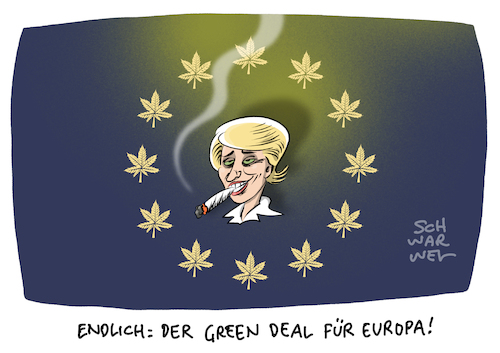 Cartoon: Von der Leyen Green Deal (medium) by Schwarwel tagged von,der,leyen,green,deal,umwelt,umweltschutz,klimanotstand,klimaschutz,klimawandel,klimapolitik,europa,europaparlament,eu,kommissionspräsidentin,klimaplan,klimaneutral,treibhausgase,co2,emission,müll,landwirtschaft,umweltverschmutzung,cartoon,karikatur,schwarwel,von,der,leyen,green,deal,umwelt,umweltschutz,klimanotstand,klimaschutz,klimawandel,klimapolitik,europa,europaparlament,eu,kommissionspräsidentin,klimaplan,klimaneutral,treibhausgase,co2,emission,müll,landwirtschaft,umweltverschmutzung,cartoon,karikatur,schwarwel