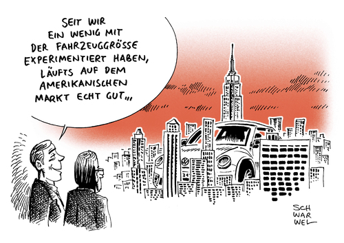 Cartoon: VW Anstieg Absatz USA (medium) by Schwarwel tagged vw,umstellung,volkswagen,auto,autohersteller,hersteller,konzern,unternehmen,suv,produktion,anstieg,absatz,us,usa,karikatur,schwarwek,vw,umstellung,volkswagen,auto,autohersteller,hersteller,konzern,unternehmen,suv,produktion,anstieg,absatz,us,usa,karikatur,schwarwek