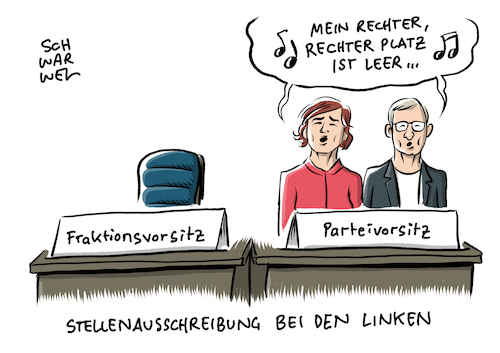 Cartoon: Wagenknecht Rückzug (medium) by Schwarwel tagged sarah,wagenknecht,partei,die,linke,fraktionschefin,rückzug,linkspartei,aufstehen,bewegung,sammlungsbewegung,oskar,lafontaine,parteichefin,katja,kipping,flüchtlingspolitik,flüchtlinge,geflüchtete,flüchtlingskrise,cartoon,karikatur,schwarwel,sarah,wagenknecht,partei,die,linke,fraktionschefin,rückzug,linkspartei,aufstehen,bewegung,sammlungsbewegung,oskar,lafontaine,parteichefin,katja,kipping,flüchtlingspolitik,flüchtlinge,geflüchtete,flüchtlingskrise,cartoon,karikatur,schwarwel