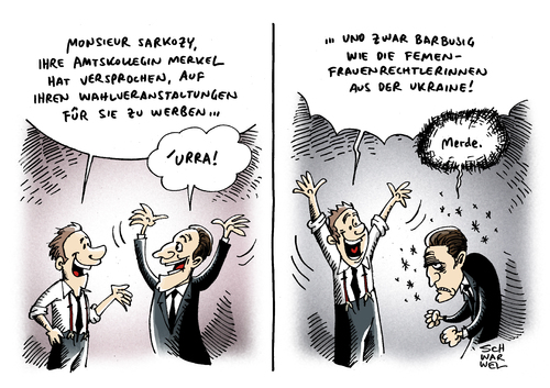 Wahlkampf Sarkozy Merkel Wahlkampf Sarkozy Merkel