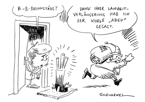 Weihnachtskarikatur Brennstäbe Weihnachtskarikatur Brennstäbe