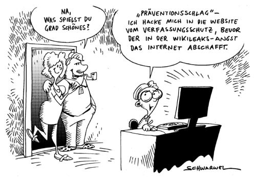 Cartoon: Wikileaks und die Folgen (medium) by Schwarwel tagged wikileaks,folge,staat,us,usa,polititk,geheimdienst,familie,mutter,vater,kind,internet,pc,computer,karikatur,schwarwel,wikileaks,geheimdienst,familie,internet,computer,pc