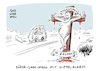 Cartoon: Bayern Kruzifix Behörden (small) by Schwarwel tagged bayern,kruzifix,kreuz,religion,söder,csu,partei,christlich,sozial,glaube,gott,bibel,jesus,behörde,behörden,staatsbehörden,religiös,staat,kirche,staatsverwaltung,religiöse,symbole,christentum,neutralitätsgebot,identität,schule,schulen,gerichtssaal,gerichtssäle,katholik,cartoon,karikatur,schwarwel