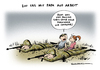 Cartoon: Bundeswehr Familie Beruf (small) by Schwarwel tagged bundeswehr,familie,beruf,vorschlag,vereinbarkeit,kinder,eltern,job,sozial,geld,lohn,gehalt,von,der,leyen,karikatur,schwarwel