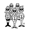 Cartoon: Chor (small) by Schwarwel tagged chor,chorleute,singen,musik,lieder,rock,pop,liederbuch,song,illustration,schwarwel,gesang