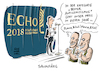 Cartoon: Echo Kollegah und Farid Bang (small) by Schwarwel tagged echo,musikpreis,musik,musikindustrie,musikbusiness,kollegah,farid,bang,sänger,gesang,antisemitismus,antisemitisch,frauenhass,feminismus,sexismus,sexistisch,rap,hip,hop,faschismus,faschistisch,rechtsextrem,rechtsextremismus,rassistisch,rassismus,rassenhass,juden,judenhass,rapper,show,showact,verleugnung,holocaust,bücherverbrennung,nationalsozialismus,heil,hitler,sieg,vernichtung,vernichtungslager,auschwitz,minderheit,gleichberechtigung,minderheiten,spongebozz,echoverleihung,verleihung,flüchtlinge,geflüchtete,flüchtlingskrise,cartoon,karikatur,schwarwel