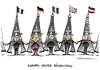 Cartoon: EU Bündnisfall Frankreich IS (small) by Schwarwel tagged eu,bündnisfall,frankreich,is,europäische,union,islamischer,staat,terror,gewalt,mor,tot,tod,überfall,anschlag,selbstmordattentat,attentäter,attentat,deutschland,merkel,hollande,militärischer,beistand,militär,krieg,syrien,islam,muslime,kampf,karikatur,schwa