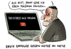 Cartoon: Facebook Hasskommentare (small) by Schwarwel tagged facebook,zuckerberg,social,media,soziale,netzwerke,hetze,hasskommentare,maas,hass,nazi,rechtsextrem,karikatur,schwarwel