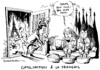 Cartoon: Gipfeltreffen a la francais (small) by Schwarwel tagged gipfeltreffen,gipfel,russland,deutschland,frankreich,moskau,eu,europäische,union,rente,protest,rentenreform,sarkozy,flucht,innenpolitisch,politik,politiker,problem,frau,gesellschaft,karikatur,schwarwel