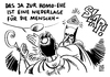 Cartoon: Gleichgeschlechtliche Ehe Irland (small) by Schwarwel tagged gleichgeschlechtlich,ehe,heirat,homo,niederlage,vatikan,irland,kirche,menschheit,homosexualität,karikatur,schwarwel,religion