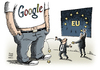 Cartoon: Google Kartellbeschwerde (small) by Schwarwel tagged google,kartellbeschwerde,kartell,eu,kommission,europäische,union,unfairer,wettbewerb,karikatur,schwarwel