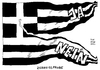 Cartoon: Griechenland Krise Referendum (small) by Schwarwel tagged griechenland,krise,referendum,land,menschen,teilung,karikatur,schwarwel