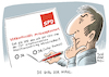 Cartoon: GroKo SPD Mitgliedervotum (small) by Schwarwel tagged groko,große,koalition,bundestagswahl,2017,wahl,spd,martin,schulz,nahles,mitgliedervotum,cdu,csu,union,merkel,seehofer,sigmar,gabriel,parteispitze,demokratie,sozial,partei,deutschland,politik,politiker,koalitionsvertrag,koalitionsverhandlungen,sondierung,sondierungsgespräche,karikatur,schwarwel,cartoon