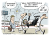Cartoon: Hitzschlag im ICE und Bahn-Tarif (small) by Schwarwel tagged hitzschlag,ice,deutsche,bahn,tarifverhandlungen,karikatur,schwarwel