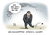 Cartoon: Kanzlerfrage Gabriel (small) by Schwarwel tagged kanzlerfrage,kanzler,spd,chef,sigmar,gabriel,urwahl,kanzlerkandidatur,kandidatur,karikatur,schwarwel,merkel