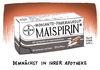 Cartoon: Maispirin (small) by Schwarwel tagged maispirin,mais,gen,monsanto,aktionäre,aktien,kurs,börse,übernahmeangebot,bayer,kauf,konzern,genmais,arznei,kopfschmerzen,pharma,pharmazie,medikament,aspirin,apotheke,chemiekonzern,pflanzenschutzkonzern,landwirtschaft,chemie,pflanzenschutz,agrar,agrarindus