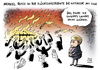 Cartoon: Merkel zum Thema Flüchtlinge (small) by Schwarwel tagged angela,merkel,flüchtlinge,asyl,asylsuchende,aber,asylanten,gewalt,terror,rechts,nazi,karikatur,schwarwel,unsres,landes,nicht,würdig