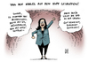 Cartoon: Nahles verteidigt Arbeitsprojekt (small) by Schwarwel tagged groko,große,koalition,arbeitsministerin,minister,andrea,nahles,arbeitsprojekte,karikatur,schwarwel,mindestlohn,rente,ost,west,spd