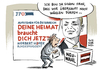 Cartoon: Neuwahlen Österreich (small) by Schwarwel tagged neuwahlen,wahl,österreich,austria,bundespräsident,bundespräsidentenwahl,fpö,karikatur,schwarwel,partei,heimat,wahlanfechtung,norbert,hofer,rechtspopulistisch,anfechtungsklage,recht,gesetz,rechtsverstoß,briefwahlstimmen,briefwahl,wahlgang