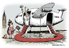 Cartoon: Papstbesuch in Großbritanien (small) by Schwarwel tagged pabst,besuch,großbritanien,royal,königin,uk,karikatur,schwarwel,england,religion,benedikt,pope,atheist,vatikan,queen,flugzeug,premier,minister,empfang