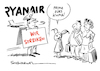 Cartoon: Ryanair Streik Klima (small) by Schwarwel tagged tarifkonflikt,streik,job,arbeit,lohn,gehalt,ryanair,flugzeug,flugzeugesellschaft,holiday,urlaub,airline,airlines,billigflug,billigflüge,billigfluglinie,passagiere,umwelt,natur,wetter,umeltschutz,umweltschützer,klime,klimawandel,unwetter,sturm,hitze,hitzewelle,dürre,cartoon,karikatur,schwarwel,umweltverschmutzung