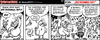 Cartoon: Schweinevogel Der Dschungel ruft (small) by Schwarwel tagged schweinevogel,iron,doof,witz,cartoon,strip,dschungel,kleidung,outfit,großstadt,fußball,schwarwel