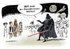 Cartoon: Star Wars und Linke Krawalle (small) by Schwarwel tagged star,wars,linke,krawalle,imperium,rebellen,kassenmagnet,leipzig,dcu,forderung,polizei,polizisten,gummigeschosse,karikatur,schwarwel,verkauf,merchandise,darth,vader