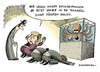Cartoon: Tentakel einer höheren Macht (small) by Schwarwel tagged angela,merkel,tentakel,tintenfisch,macht,regierung,krise,koalition,wirtschaftskrise,cdu,csu,fdp,karikatur,schwarwel