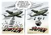 Cartoon: UN bombt und hilft (small) by Schwarwel tagged un bombu flugzeug hilfe care lebensmittel medikamente unterstützung strategie situation libyen japan krieg tod krankheit gaddafi politik aufstand tsunami atom atomkraftwerk explosion katastrophe reaktor akw strahlung strahlen radioaktivität radioaktiv erd