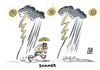 Cartoon: Unwetter in Deutschland (small) by Schwarwel tagged unwetter,deutschland,wetter,regen,sonne,blitz,donner,absage,veranstaltung,festspiele,festivals,karikatur,schwarwel