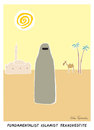 Cartoon: Fundamentalist Transvestite (small) by etc tagged fundamentalist islamist transvestite women