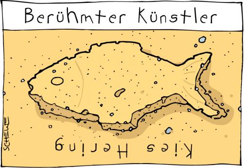 Cartoon: Künstler (medium) by Josef Schewe tagged schewe,künstler,keith,haring,sand,artist,sandkasten,beach,kunst,künstler,fisch,sand,sandburg,hering,keith haring,sandkasten,strand,berühmt,berühmtheit,keith,haring