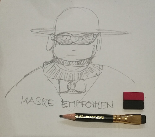 Cartoon: Maske wird empfohlen (medium) by manfredw tagged maske,corona,empfehlung