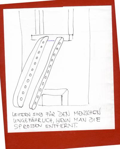 Cartoon: Sprossen (medium) by manfredw tagged sprossen,leiter,ehec,gefahr,fensterln,mensch