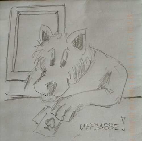 Cartoon: Uffbasse (medium) by manfredw tagged hund,karten,aufmerksam,wachsam,spielen