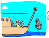 Cartoon: wireless network (small) by roy friedler tagged fishing,wireless,network