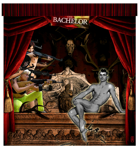 Cartoon: Bachelor (medium) by edda von sinnen tagged zenundsenf,cartoon,illustration,sinnen,von,edda,german,show,tv,bachelor,zensenf,zenf,andi,walter,composing