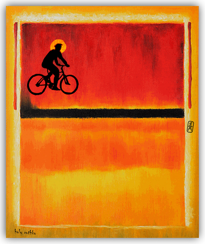 Cartoon: holy rothko (medium) by edda von sinnen tagged andi,zenf,zensenf,zenundsenf,illustration,bicycles,on,artists,great,homage,rothko,mark,walter,edda,von,sinnen