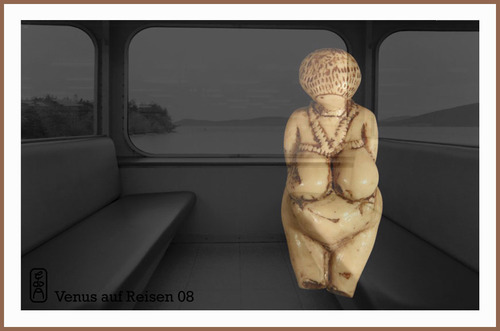 Cartoon: venus auf reisen (medium) by edda von sinnen tagged venus,willendorf,edda,von,sinnen