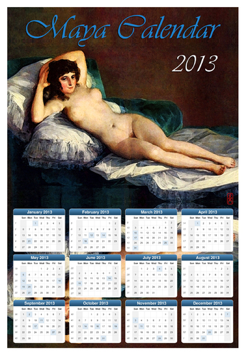 Cartoon: Maya Kalender 2013 (medium) by edda von sinnen tagged 2013,calendar,goya,walter,andi,zenf,zensenf,zenundsenf,francisco,up,pin,kalender,maya,weltuntergang,illustration,edda,von,sinnen