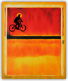 Cartoon: holy rothko (small) by edda von sinnen tagged mark,rothko,homage,great,artists,on,bicycles,illustration,zenundsenf,zensenf,zenf,andi,walter,edda,von,sinnen