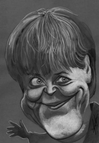 Cartoon: DI-version (medium) by KARKA tagged merkel