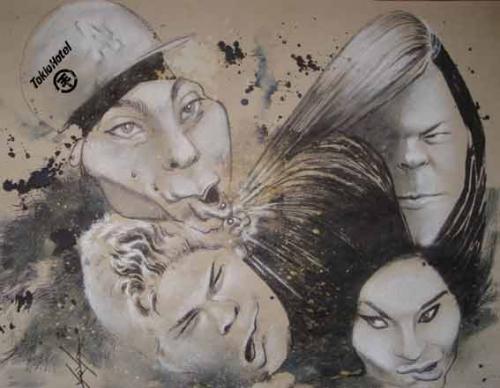 Cartoon: FROM TOKIO HOTEL HAPPY 2009 (medium) by KARKA tagged tokio,hotel