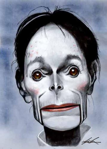 Cartoon: Geraldine Chaplin caricature (medium) by KARKA tagged geraldine,chaplin