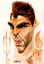 Cartoon: Zachary Quinto caricature (small) by KARKA tagged zachary,quinto,heroes,tv