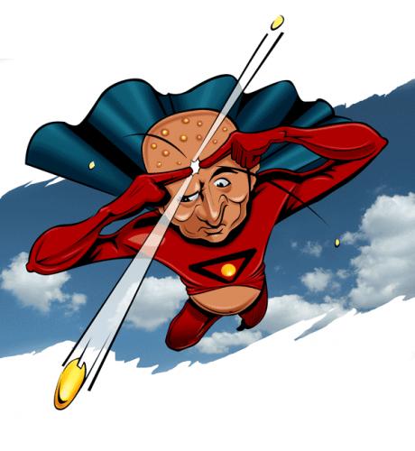 Cartoon: AkneMan (medium) by tinotoons tagged akne,superhero,